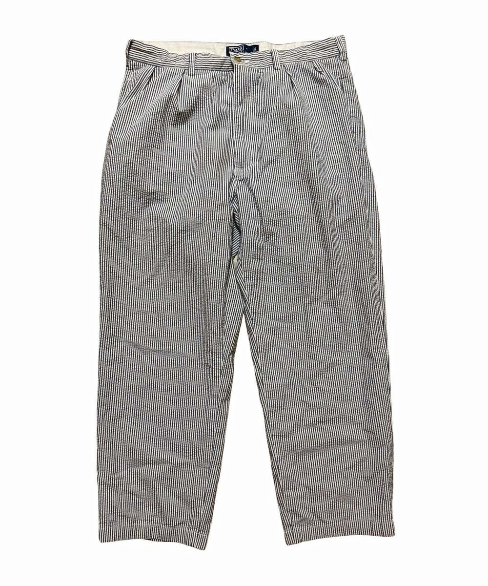 Polo Ralph Lauren Andrew Men’s Striped Pleated Cotton Pants 35 W